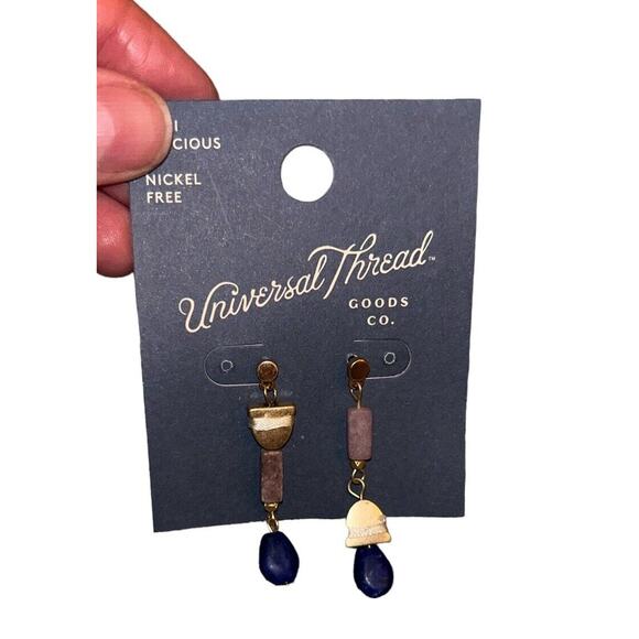 Universal Thread 3 Ear Sets. Various Designs. New. Gold Semi Precious Earrings - Picture 3 of 5